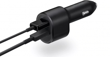 Incarcator Auto Cu Cablu Type-C- Type-C Fast Charging compatibil cu Samsung 45W 1 X USB Type-C 20W 1 X USB Negru