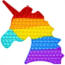 Jucarie senzoriala antistres curcubeu XXL 42x32x1 5 cm - Unicorn 