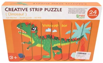 Puzzle betisoare din lemn Dinozaur 32 piese 