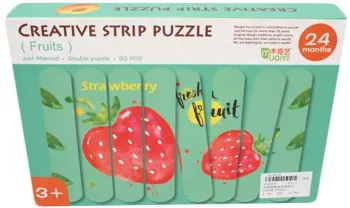 Puzzle betisoare din lemn Fructe 32 piese 