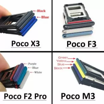 Suport SIM Xiaomi Poco M3 Galben Service Pack 