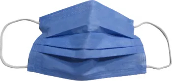 Cutie 50 masti medicale BFE 99 3 straturi 3 pliuri albastru-mov fabricate in Romania 