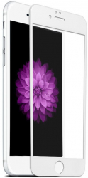 Folie de sticla 3D Apple iPhone 7/8 Elegance Luxury margini colorate White 