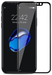 Folie de sticla Apple iPhone X cu margini colorate Negru 
