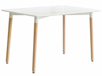 Masa bucatarie moderna dreptunghiulara OSLO 120x80xh75cm alba blat MDF melaminat 