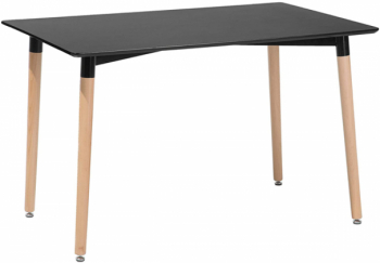 Masa bucatarie moderna dreptunghiulara OSLO 120x80xh75cm neagra blat MDF melaminat 