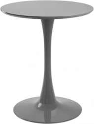 Masa rotunda gri NIKKO D60xh76cm blat MDF melaminat picior si baza metalica 