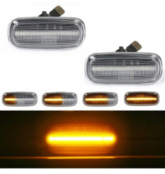 Set 2 Semnalizari Aripa LED dinamice cu sticla clara pentru Audi A2 A3 A4 A6 A8 TT 