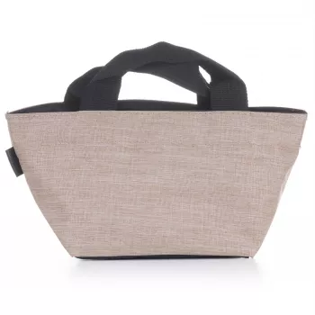 Gentuta cosmetice din material textil panzat bej 