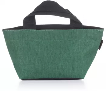 Gentuta cosmetice din material textil panzat verde intens 