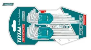 Set 18 chei imbus Hex&Torx TOTAL Industrial - 1.5-10mm T10-T50 - TOTAL - SET 18 CHEI IMBUS HEX&TORX INDUSTRIAL