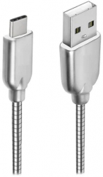 Cablu USB metalic Type-C 1m gri 