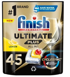 Capsule pentru masina de spalat vase Finish Ultimate Plus All in 1 Lamaie 45 buc