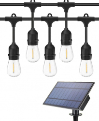 Ghirlanda luminoasa 10 metri cu 10 becuri led si panou solar 
