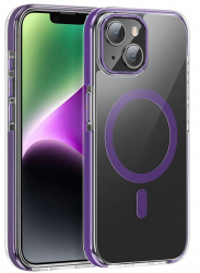 Husa de protectie din policarbonat Hoco Magnetic Dual-Color Case pentru iPhone 15 Pro Max - Mov 