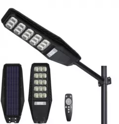 Lampa Stradala Solara 300W 15 casete 600 LED Cu Panou Solar si Telecomanda 