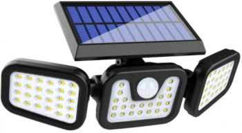 Lampa tripla solara 74 LED cu senzor de miscare 