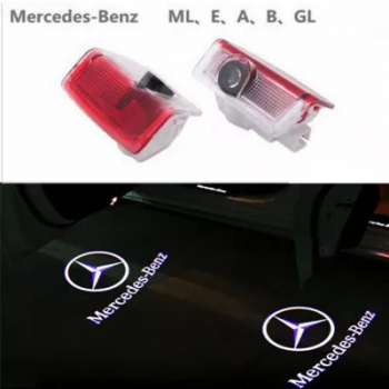 Set 2 Holograme LED cu LOGO MERCEDES BENZ pentru Portiere 