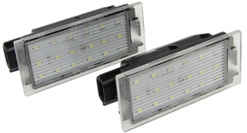 Set 2 Lampi LED Numar inmatriculare Renault Clio III Master II Megane II FL Megane III Laguna II FL Laguna III Twingo II 