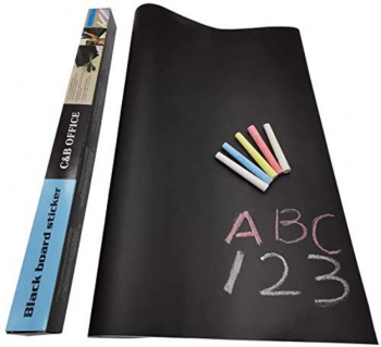 Set 2x Sticker Blackboard folie autocolanta negru tabla de scris cu creta 