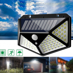 Set 3 x Lampa 100 LED cu panou solar senzor de miscare 