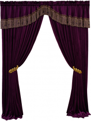 Set de 2 draperii + mantovan din catifea mov cu rejansa opace uni 400x250 