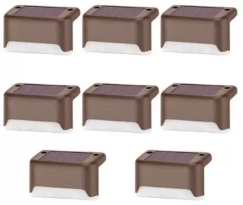 Set lampi solare cu senzor de lumina pentru scari gard sau balustrada 