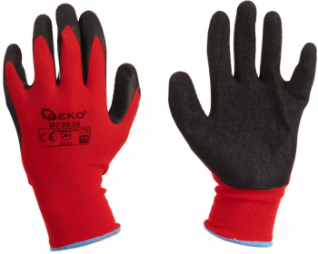 Manusi de protectie acoperite cu latex marimea 11 rosu Geko G73534 