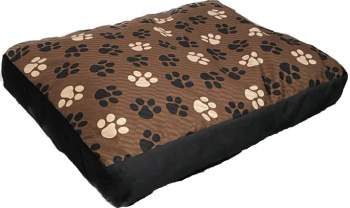 Saltea cu husa detasabila pentru caini Studio Casa Material plusat 90 x 65 x 12 cm Maro 