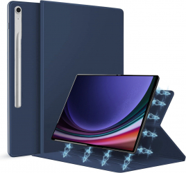 Husa Magnetica pentru Samsung Galaxy Tab S9 FE 11 inch 2023 Smart Cover cu Stand si suport S-Pen - Albastru Marin 