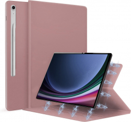 Husa Magnetica pentru Samsung Galaxy Tab S9 FE 11 inch 2023 Smart Cover cu Stand si suport S-Pen - Rose Gold 