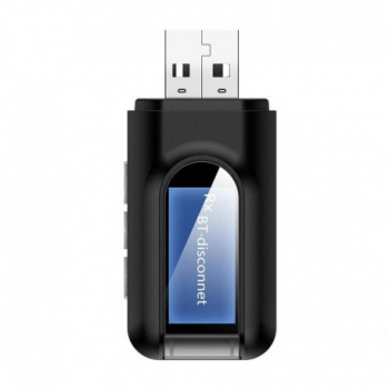 Receptor si Transmitator 2 In 1 Techstar® T16 Bluetooth 5.0 Ecran LCD AUX Alimentare USB Compatibil Sist 