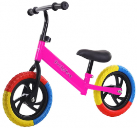 Bicicleta de echilibru fara pedale 2 - 5 ani Roz Roti in 3 culori 