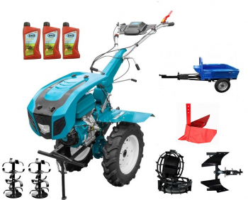 Motocultor Profesional DAKARD Hs 1100D NEW 16 Cp. Remorca DKD Ly 700. Roti Metalice. Plug Reversibil. Rarita Reglabila. 3l Ulei 