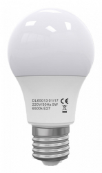 Bec Led E27 model DeLight A60 5W45W 6500K lumina rece ore functionare 15.000 