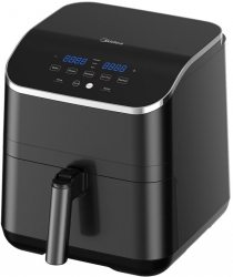 Friteuza cu aer cald Midea MF-CN55D2 1700W 8 programe 4.8L DUALCYCLONE Rapid Air Technology Timer Negru