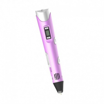 Creion Desenat in Spatiu 3D Techstar® Roz Ideal pentru Incepatori cu Afisaj si Filamente Multicolore 
