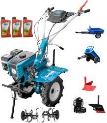 Motocultor Profesional Dakard HS 1000B New 7 CP Capota cu Far Remorca Dkd Ly 500 Roti Metalice Plug Arat Rarita Reglabila 