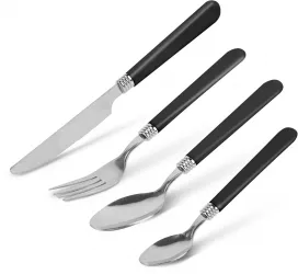 Set tacamuri cu suport - negru - 16 bucati - 32 7 x 19 5 x 4 7 cm 