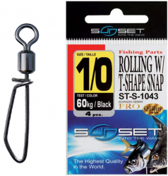 Agrafa Vartej MMT Sunset ST-S-1043 No.1/0 60kg Rolling W/T Shape Snap 