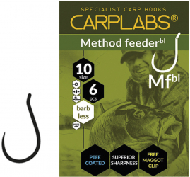 Carlig MMT Konger Carplabs Method Feeder Barbless No.16 Titanium Grey Ringed 6buc 