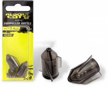 Clopotei MMT Black Cat Propeller Rattles 2.4cm Negru 