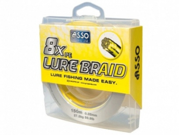 Fir MMT Asso 8xPE Lure Braid 0.12mm 8.30kg 150m Galben 