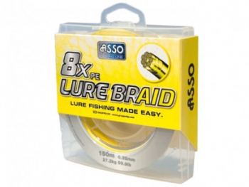 Fir MMT Asso 8xPE Lure Braid 0.14mm 9.60kg 150m Galben 
