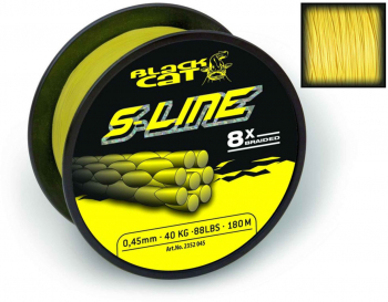 Fir MMT Black Cat S-Line 0.38mm 40kg 250m Galben 