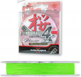 Fir MMT Sakura Sensibraid 4X 0.08mm 6kg 150m Chartreuse 