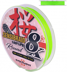 Fir MMT Sakura Sensibraid 8X 0.08mm 6kg 150m Chartreuse