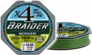Fir Textil MMT Konger Braider X4 0.30mm 35kg 150m Olive Green 