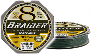 Fir Textil MMT Konger Braider X8 0.12mm 11.8kg 150m Olive Green 