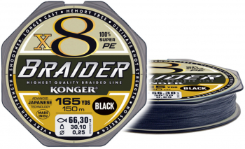 Fir Textil MMT Konger Braider X8 0.16mm 18.8kg 150m Black